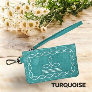 Genuine Leather Western Style Coins & Notes Purse with ID or Credit Card Pocket